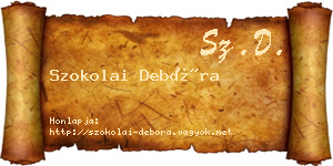 Szokolai Debóra névjegykártya