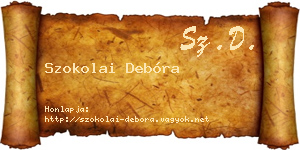 Szokolai Debóra névjegykártya